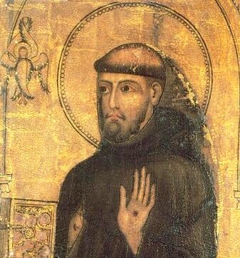 sv. František žehná